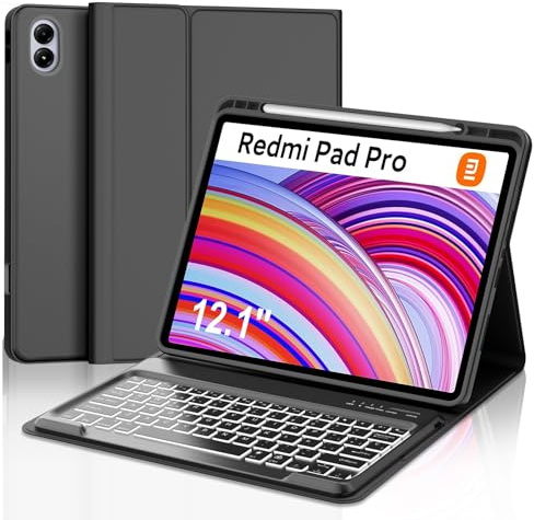 IVEOPPE Funda Teclado para Xiaomi Redmi Pad Pro 12.1 Pulgadas 2024