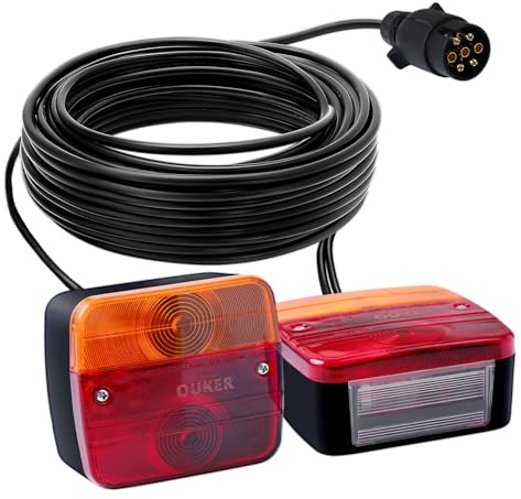 Ouker Rückleuchten für Anhänger Wasserdicht 12V Universal Rücklichter