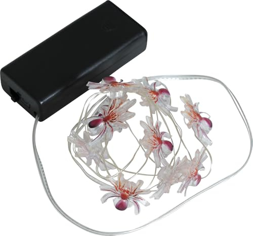 FIESTAS GUIRCA Elektrische Lichterkette mit 10 batteriebetriebenen LEDs (120 cm), Dekoration für Halloween und Themenpartys, ideal für Beleuchtung und gruselige Umgebungen