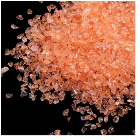 Wisafory Crushed Glass Chips Unregelmäßiges Glaschips Glitter Ungebohrte Glasperlen Transparent Glas für Hochzeit Party Vasenfülle Hochzeiten Tischdekorationen Kunsthandwerke 100g Orange