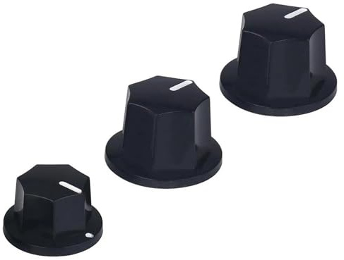 gitarrenzubehör für anfänger 3-teilige Verstärker-Volume-Ton-Regler Aus Kunststoff Schwarz Vintage-Stil Jazz-Bassgitarre