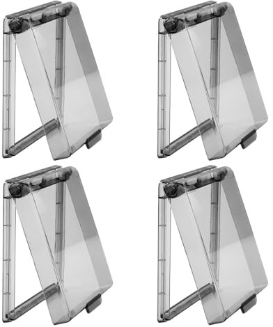 4 Pièces Cache Interrupteur Mural, Type 86 Cache Prise Murale, Protege Prise Ultra Mince avec Protection Étanche IP14, Cache Prise Electrique pour Salle de Bain Cuisine Chambre Extérieur (Noir)