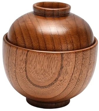 Ensaladera Cuenco de madera con tapa for almacenamiento de alimentos en el hogar, cuencos for servir, cocina, ensalada, frutas, cuencos pequeños de madera Para la cocina Ensaladas Postre Merienda