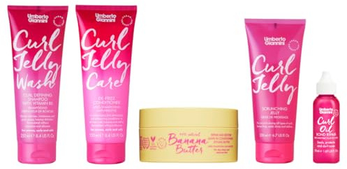 Umberto Giannini Hair Routine Kit for Type 4 Curls - 5 Product Wash, Care & Styling Routine for Type 4a-4c Curls - Includes Shampoo, Curl Cream & Leave-In Treatment