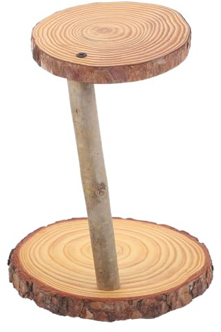 PartyKindom 1 Pz. Porta Torte Tartufo Supporto Floreale Decorare Montante Eventi Alzata Rustica per Cupcake ASSE Supporto per Torta Nuziale in Oro Pianta da Stand Brown di Legno