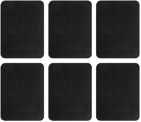 QUARKZMAN Flicken zum Aufbügeln 6 Stück, 125x95mm Patches zum Aufbügeln, Aufbügelflicken für Kleidung, Hosen, Flicken und Dekorieren - Schwarz