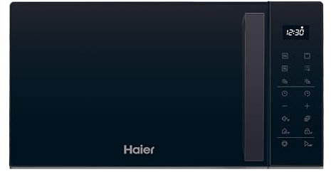 Haier Series 2 HAMGI23S2STB Microondas con grill, 23L, Potencia 900W, Potencia Grill 1000W, 6 Niveles de Potencia, 6 Funciones, Interfaz táctil, 8 Automenús, Negro