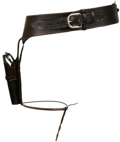 Waffengürtel für Männer mittelalterliche westliche Waffenholster mit Beingurt Schwarze PU -Leder -Holster durchschnittliche Größe für Jagd, Cosplay, Outdoor