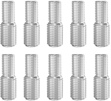 GUEEYUAW 10 Stück M8×10mm zu M10×10mm Doppel Ende Gewindebolzen V2A | Gewindeadapter 304 Edelstahl V2A Gewinde Reduzier Adapter （Gesamtlänge 20 mm）