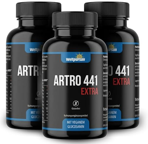 Wellpursan Artro 441 Extra Kapseln (3 x 120 Arthrose Kapseln) – Natürliche Unterstützung bei Gelenkschmerzen und Arthrose