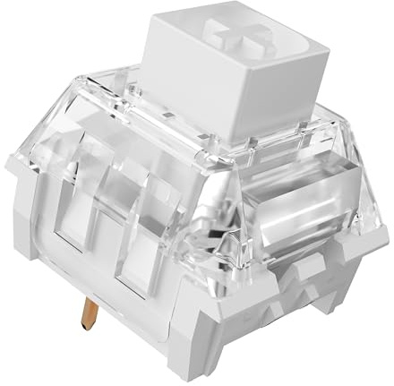 Zjmehty Kailh Box - Interruttori Pro bianchi per tastiera meccanica mx, 3 pin spessi click/risposta fissa/gaming/RGB/Crisp Sound Switch (Box White Pro 72 pezzi)