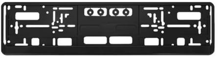 Portatarga auto, Portatarga con telaio costante, ABS Nero Antigraffio, Materiale Plastico Resistente ad Urto e Ruggine, Telaio Targhe Camion Europeo, per auto, Rimorchio e Camion