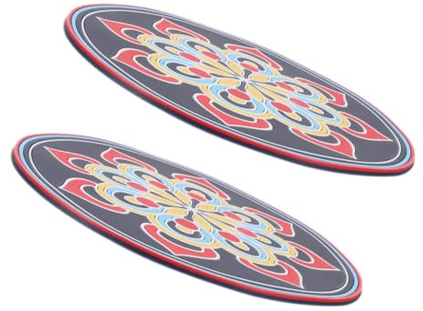 Supvox 2 Stück Klangschalenkissen Aus Kristall Rutschfeste Klangschalenunterlage Mit Mandala Stickerei Großes Rundes Meditationskissen Für Yoga Und Heimdekoration
