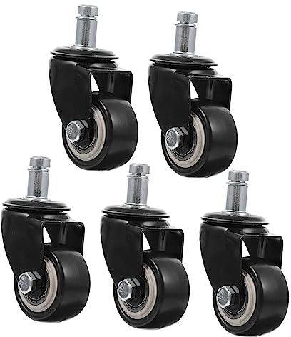 WEKAMOS 5 piezas Ruedas Giratorias Silenciosas para Sillas de Oficina Juego de Diseño y Duradero para Muebles y Casa o Oficina
