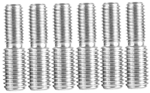 Prigionieri filettati 6 pezzi da M6x20mm a M8x20mm Prigionieri filettati a doppia estremità Viti metalliche per dispositivi di fissaggio per mobili in legno