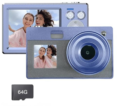 Vintage 2.8+1.4Inch Fotocamera Zoom Ottico 16x Documentazione 4K Batteria Lunga Per Campus Regali di Viaggio Doppio Schermo Fotocamera Digitale Per Gli Studenti