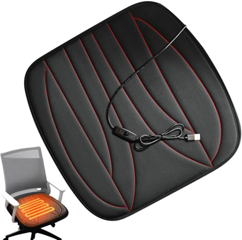 Cojín De Asiento Con Calefacción | Calentador Antideslizante, Almohadilla Calefactora, Almohadilla Calefactora Para Automóviles, Camiones, Sillas De Oficina, Soporte De Calentamiento USB Con Comodidad