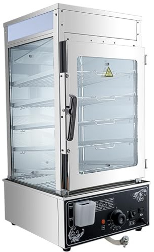 guoyjmm Cuiseur Vapeur Électrique à 5 Niveaux pour Petits Pains, Chauffe-Plats Professionnel, Chauffe-Pizzas de Comptoir, Plage de Température de 30 à 110 °C, pour Petits Pains, Pains et Baozis