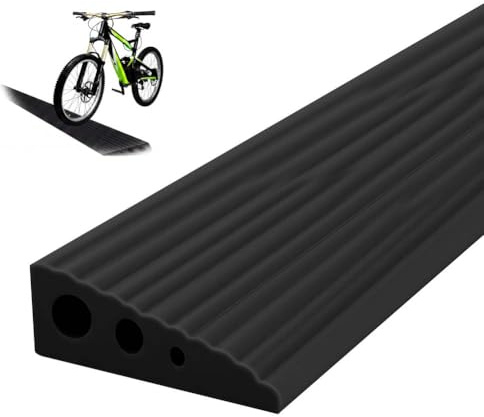 OSDUE Dörrtröskelramp i gummi, 100 x 6,5 x 2,5 cm, självhäftande, svart