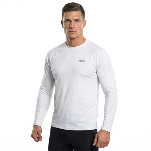 iQ-UV Herren 300 Shirt Loose Fit LS Uv T-Shirt, White, 4XL (60)