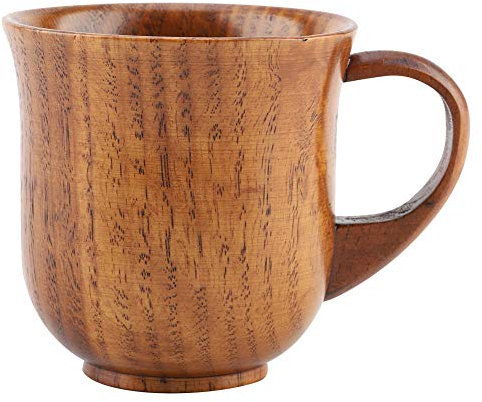 Zerodis Tasse En Bois Mug En Avec Poignée En Bois Pour Boire Du Thé Café Vin Bière Boissons Chaudes Jus Lait(#2)