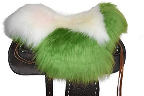 Moro-Design Lammfell Sattelbezug für Westernsattel Lammfellbezug Sattelauflage mit Horn Saddle Pad Seat Saver
