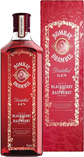 Bombay Bramble Blackberry and Raspberry Flavoured Gin mit Geschenkverpackung, 100 cl
