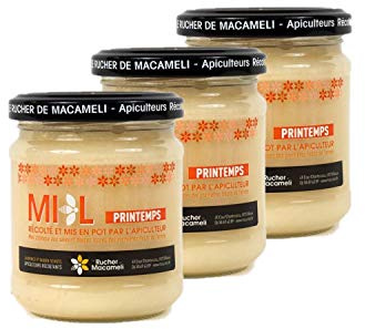 Lot 3x Miel de Printemps - Monts du Lyonnais - Rhône Alpes - Le Rucher de Macameli - pot 250g