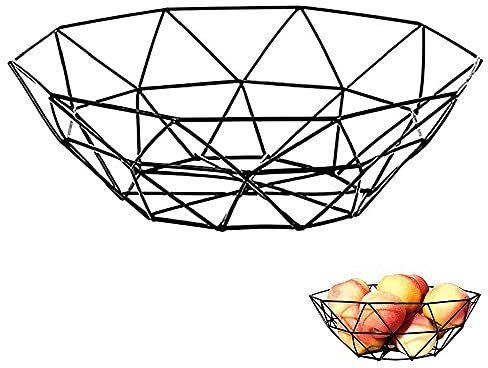 Cesto di Frutta Geometrico, Fruttiere Metallo Moderno, Cesto di Frutta Moderno, Ferro Portafrutta Cestino, Cesto Frutta Geometrico Vintage, per Frutta, Verdura, Pane, Snack