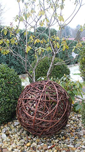 Marcus Weidenkugel in 8 Größen, Dekokugel aus Weide Weidenball Gartenkugel Rebenkugel Handgefertigt in EU (40cm)