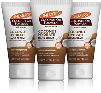 Palmer's Coconut Hydrate Lot de 3 crèmes pour les mains hydratées à la noix de coco (60 g)