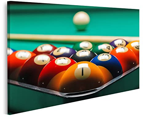 islandburner Bild auf Leinwand Billard Kugeln Billardtisch Wandbild Poster Kunstdruck Bilder