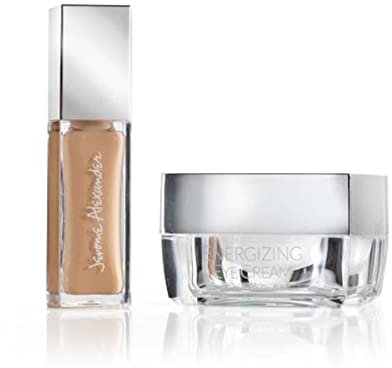 Jerome Alexander Tight, Lift & Cover Undereye Solution - 2-teiliges Set mit Abdeckstift und Augencreme - Anti-Aging-Pflege für Tag und Nacht, feuchtigkeitspendet, gegen Augenringe (Medium)