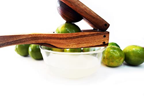 Wooden Lemon Lime Squeezer - Heavy Duty Manual Citrus Press for Extracting Juicer