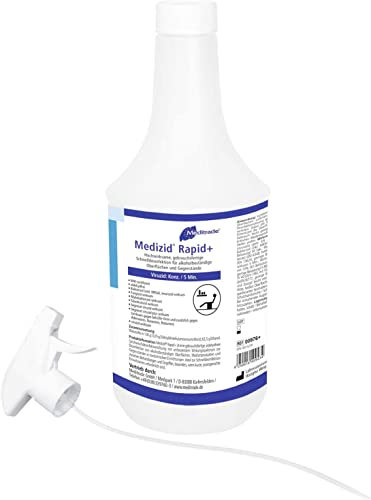 Medizid® Rapid+,10 x 1 Liter Wischdesinfektion, Sprühflasche inkl. Sprühkopf