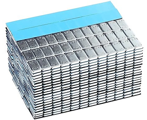 GAsuppply Auswuchtgewichte Klebegewichte 5gx12 100 St. Reifenmontagepaste Verzinkt & Kunststoff Pulver beschichtet Klebegewichte für Alufelgen