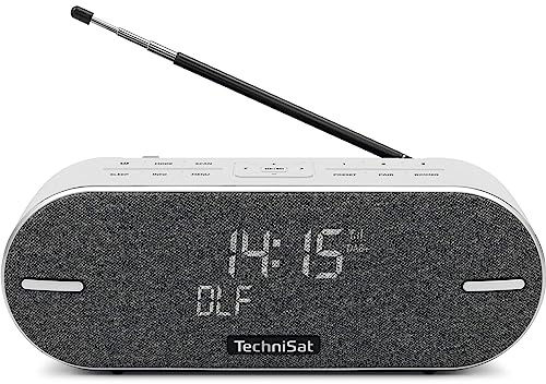 TechniSat DIGITRADIO BT 2 - tragbarer Bluetooth-Lautsprecher mit DAB+ | Digitalradio, UKW, Uhr, Wecktimer, Wasserabweisendes Gehäuse, Favoritenspeicher, AUX-in, Akku, 20 Watt, lichtgrau
