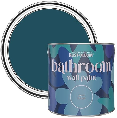Rust-Oleum Blue Water-Resistant Bathroom Wall & Ceiling Paint - Commodore Blue 2.5L