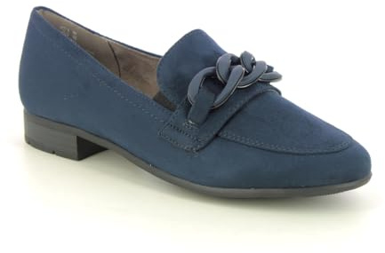 Jana Mocassini da Donna con Tacco a Blocco Vegani, Blu (Navy), 38 EU