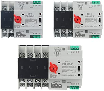 YCQ4-100E serie 2P 3P 4P Din Rail ATS interruptor de transferencia automática de doble potencia interruptores selectores eléctricos potencia ininterrumpida Cortacircuitos