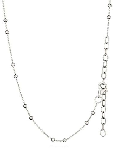NKlaus 45+5cm Kugelkette 925 Silber längenverstellbar Halskette 2mm breit Silberkette Damen 15611