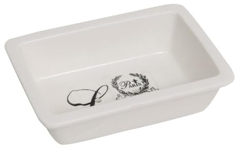 Biscottini Porta saponetta Bagno in Porcellana  Le Bain L14xPR9.8xH4 - Svuotatasche Ingresso - Porta Sapone Bagno e Cucina - Vassoio portaoggetti