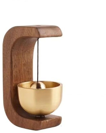 siduytin Wireless Doorbell for Easy Installation and Durability Retro Style Wood Doorbell for Home Door Bell Wood Made Rustproof, Dark