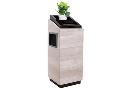 Cubo de basura para exteriores grande Vertical de acero inoxidable con cenicero, bote de basura de mármol comercial for exteriores, vestíbulo de Hotel, edificio de oficinas especial Clasificación Pati
