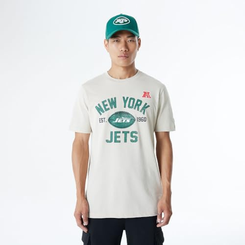 NY Jets Unisex NFL Regular T-Shirt Distressed Screenprint Team Graphic New York Jets Stone T-Shirt