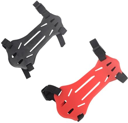2 Pack Rubber Archery Arm Guard Youth Forearm Protector Adjustable 2 Straps Buckles for Kids & Youth Shooting Practice