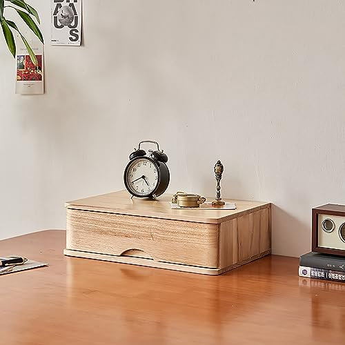 Aktenschrank aus Massivholz, Büroschrank mit Schubladen, Schreibtischschublade, Organizer für Akten und Kleinteile, erhöhtes Regal für zusätzlichen Stauraum