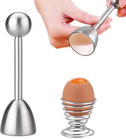 Apriuova in acciaio inox, per uova sode o uova crude