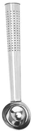 Mikinona Stainless Steel Tea Filter Stick Loose Leaf Infuser with Spoon Round Hole Mesh Design Prevents Tea Leaves Leakage for Cups