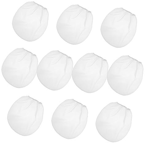 Paquet Filtre à Peinture en Maille de Nylon Blanc, Lot de 10 Pièces